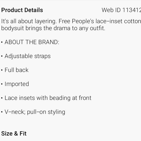 Free People Lace Inset Bodysuit - Picture 6 of 7